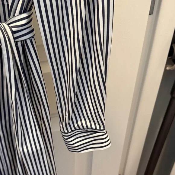 ME+EM Navy and White Striped Blouse - Picture 6 of 7